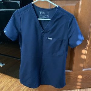 Figs Catarina One-Pocket Scrub Top Navy Blue Size XS